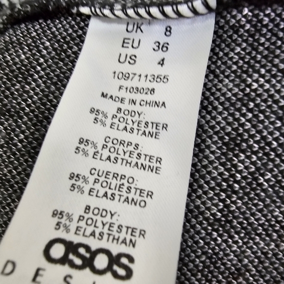 ASOS jacket houndstooth black and white size 4 - Picture 11 of 11